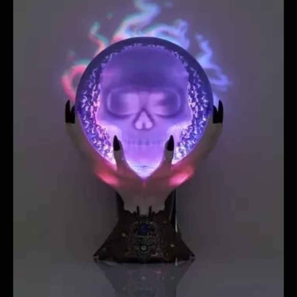 Mystical Purple Skull Crystal Ball